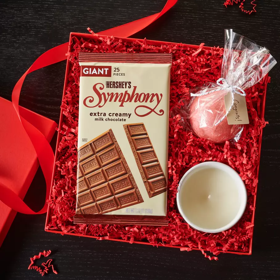 SYMPHONY Giant Candy Bar inside gift basket