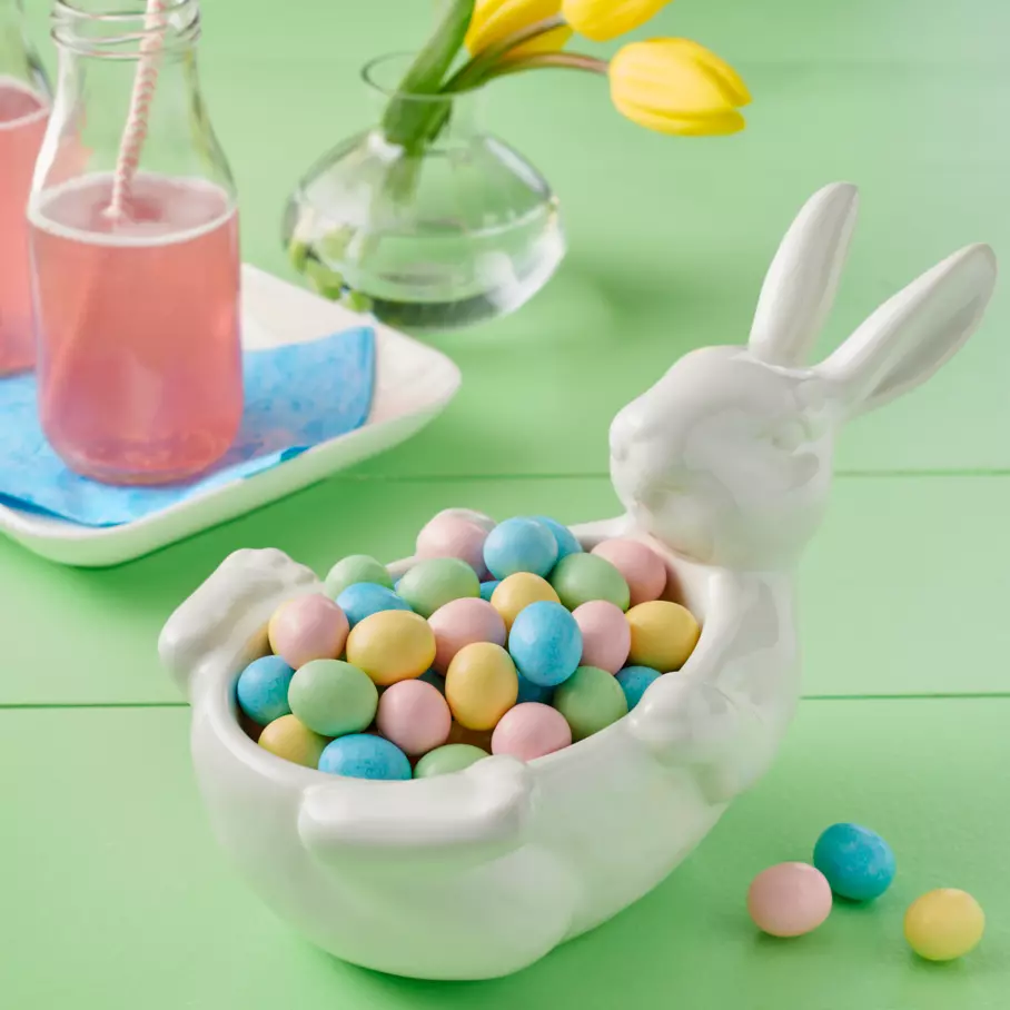 HERSHEY'S Eggs inside bunny bowl