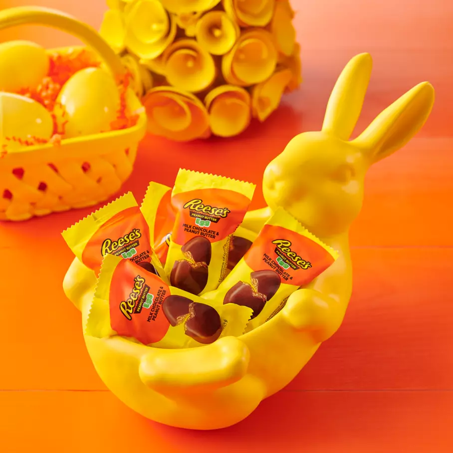 REESE'S Snack Size Eggs inside bunny bowl