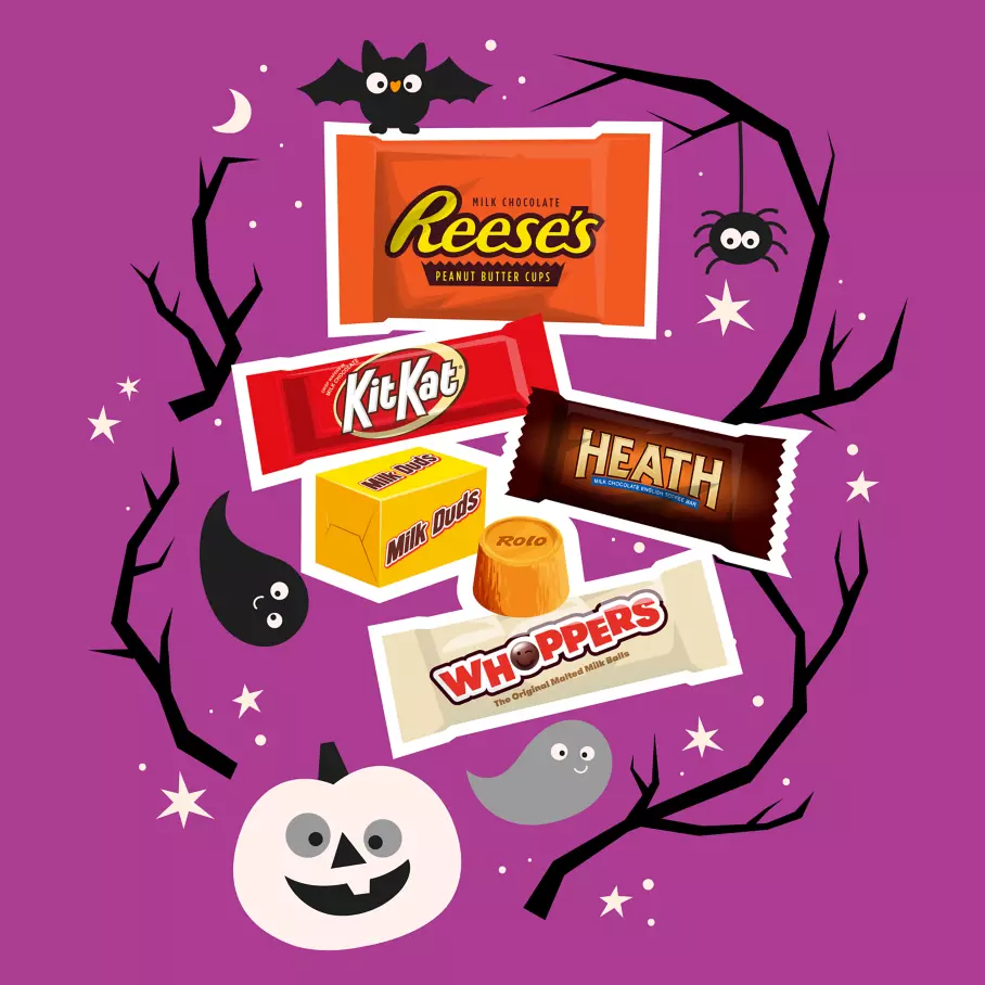 Hershey Halloween Miniatures Assortment, 43.43 oz bag, 155 pieces - Out of Package