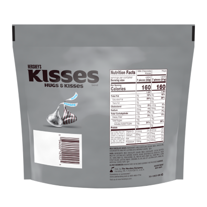 HERSHEY'S KISSES and HUGS Assorted Milk Chocolate and White Creme Candy,  Individually Wrapped, 15.6 oz, Family Pack