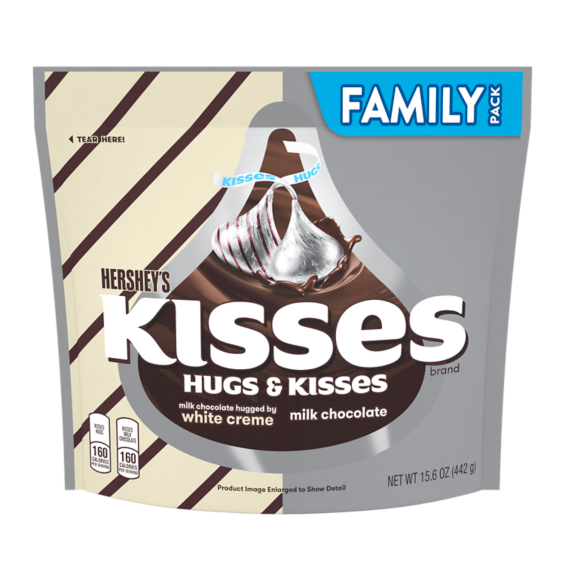 HERSHEY'S HUGS & KISSES Milk Chocolate Assortment, 15.6 oz pack