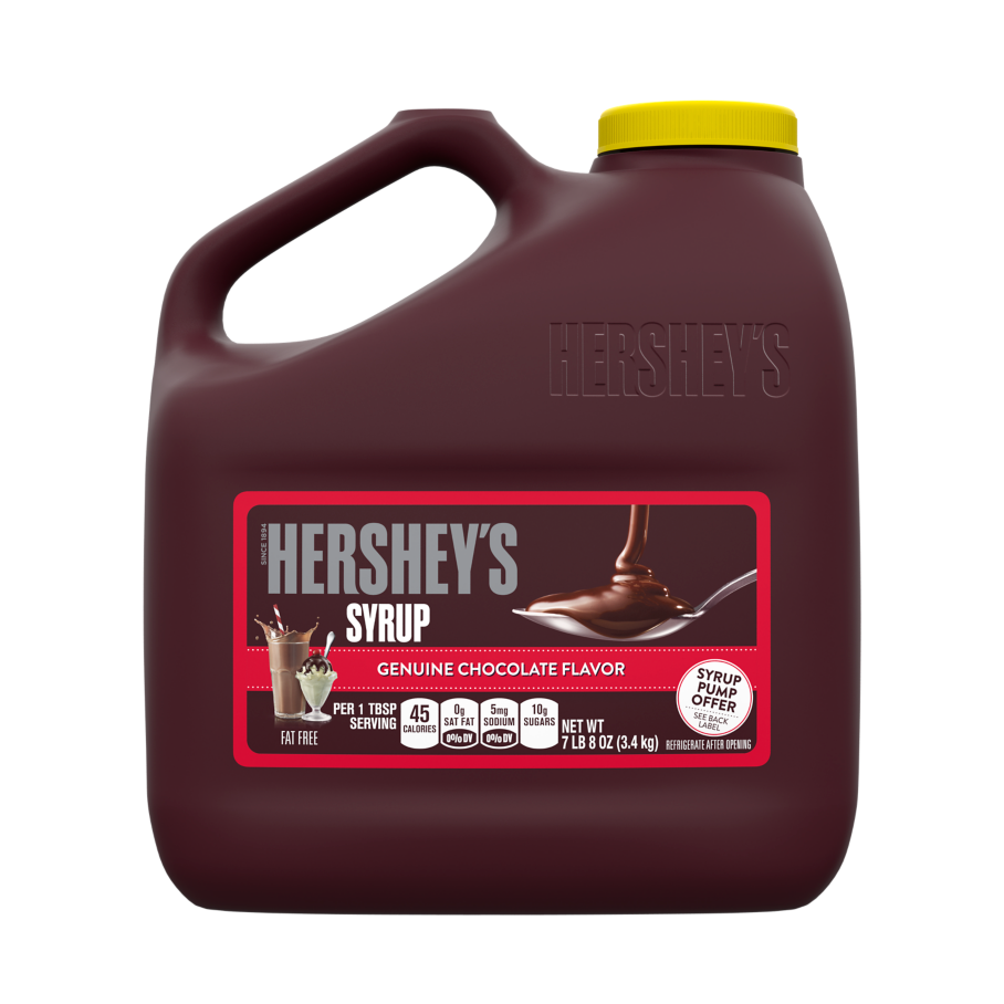 HERSHEY'S Chocolate Syrup, 120 oz jug - Front of Package