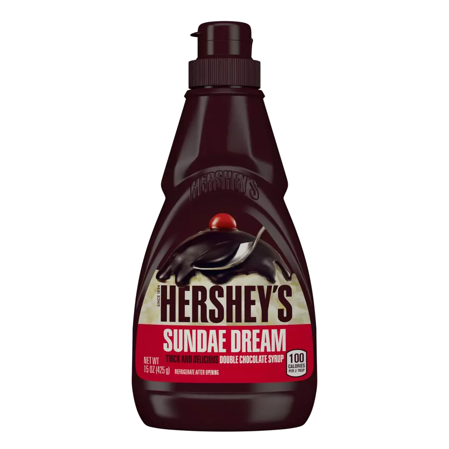 HERSHEY'S SUNDAE DREAM Double Chocolate Syrup, 15 oz bottle