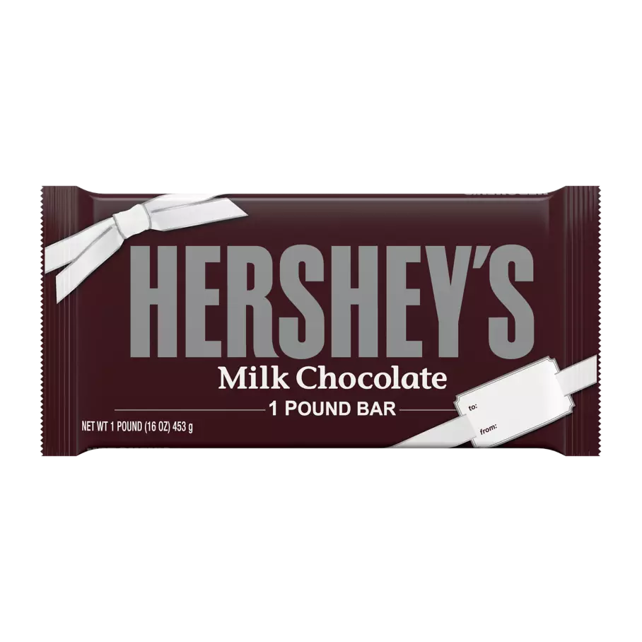 HERSHEY'S Holiday Milk Chocolate Candy Bar, 16 oz - Front of Package