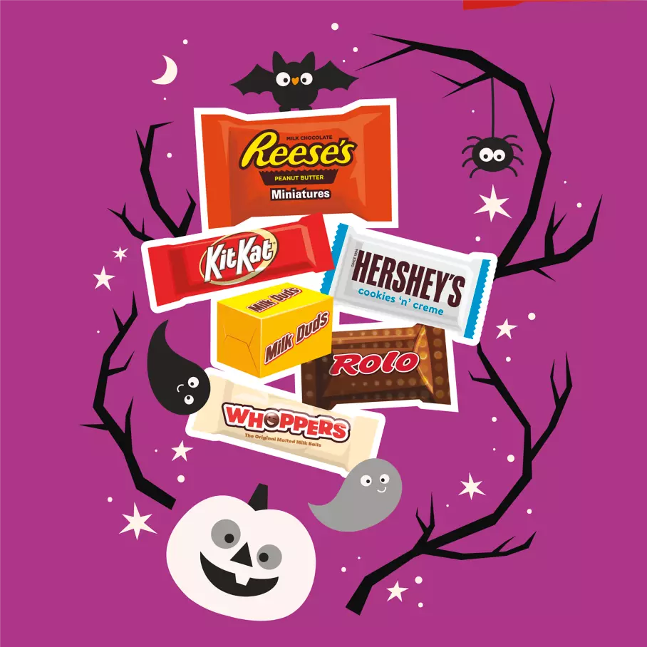 Hershey Halloween Miniatures Assortment, 102.78 oz bag, 330 pieces - Out of Package