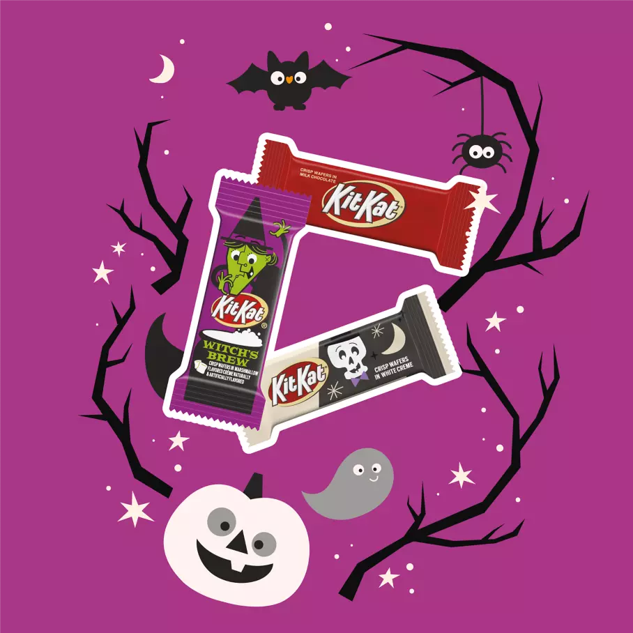 KIT KAT® Halloween Lovers Snack Size Assortment, 36.75 oz bag, 75 pieces - Out of Package