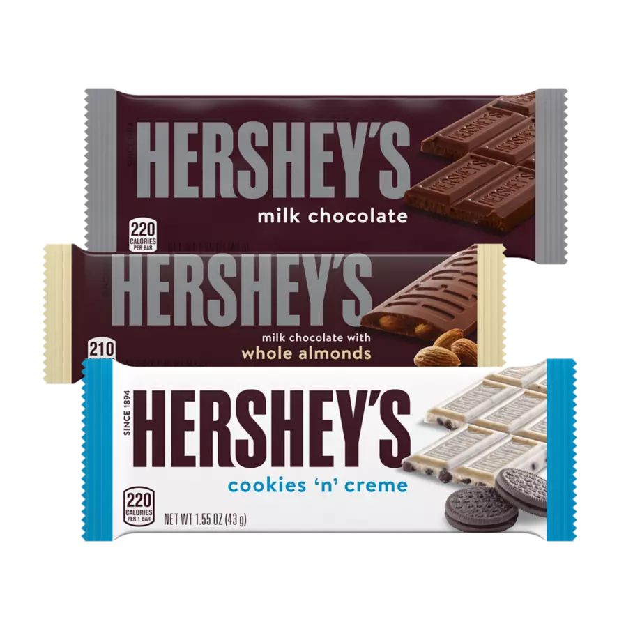 HERSHEY'S Variety Pack Candy Bars, 27.3 oz box, 18 count