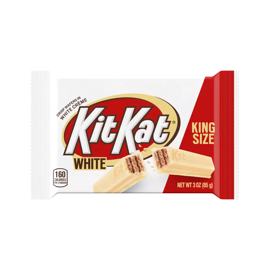 KIT KAT® White Creme King Size Candy Bar, 3 oz - Front of Package