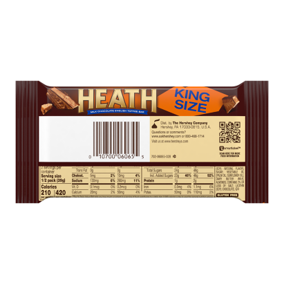 HEATH Chocolate English Toffee Giant 7.13oz Candy Bar