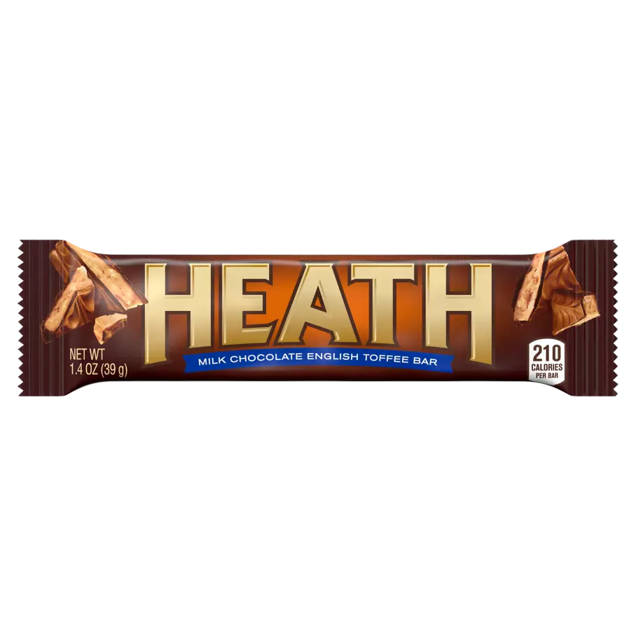 HEATH Milk Chocolate English Toffee Candy Bar, 1.4 oz - Front of Package