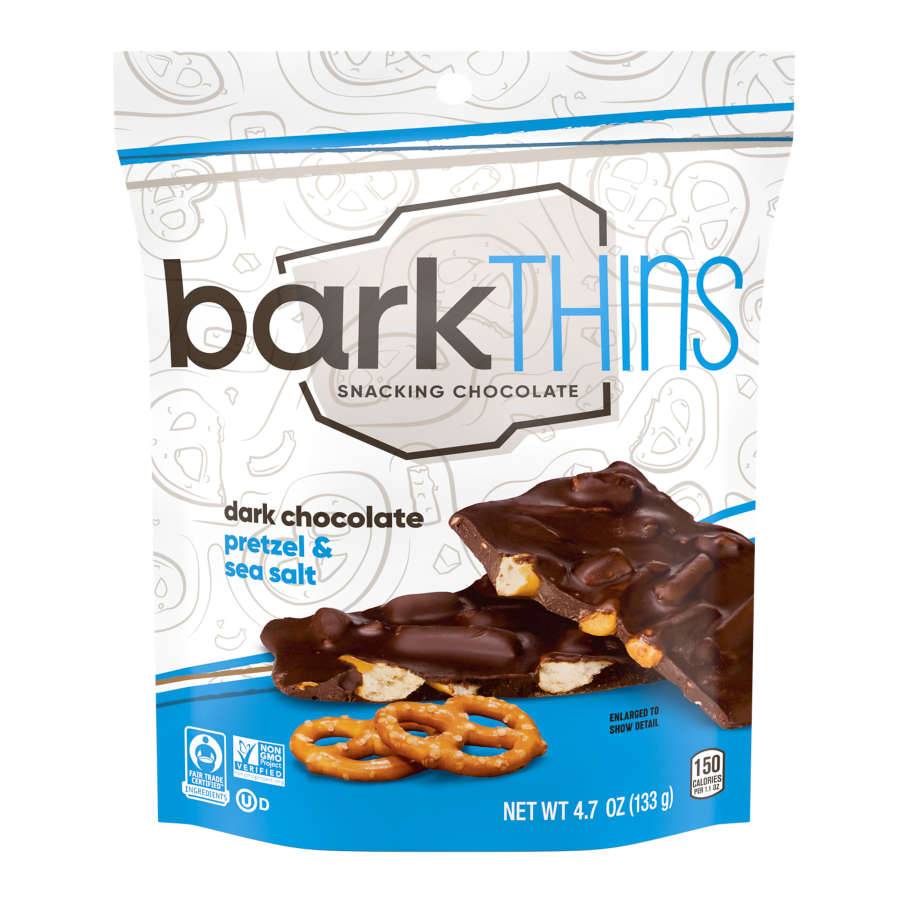 ryste Landskab Afskrække barkTHINS Dark Chocolate Pretzel & Sea Salt Snacking Chocolate, 4.7 oz bag