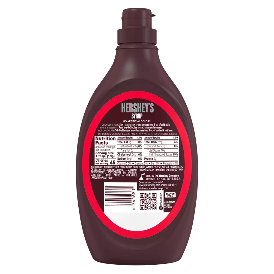 Hershey's chocolate syrup small bottle deals price