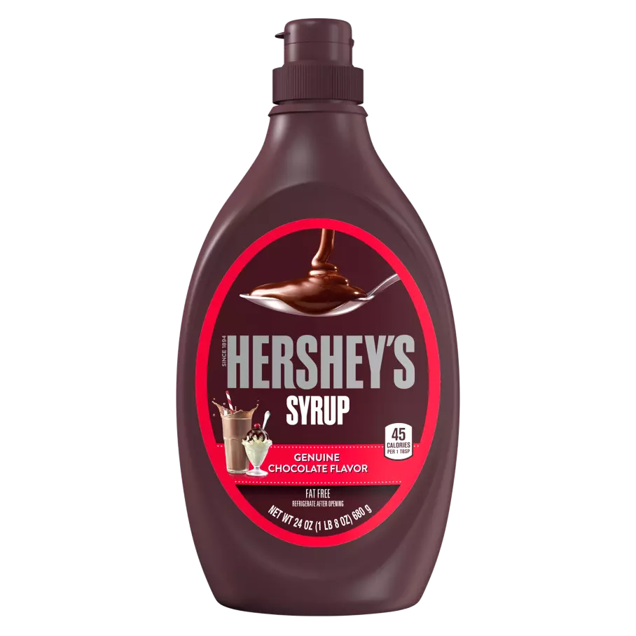 HERSHEY'S Chocolate Syrup, 24 oz bottle - Front of Package