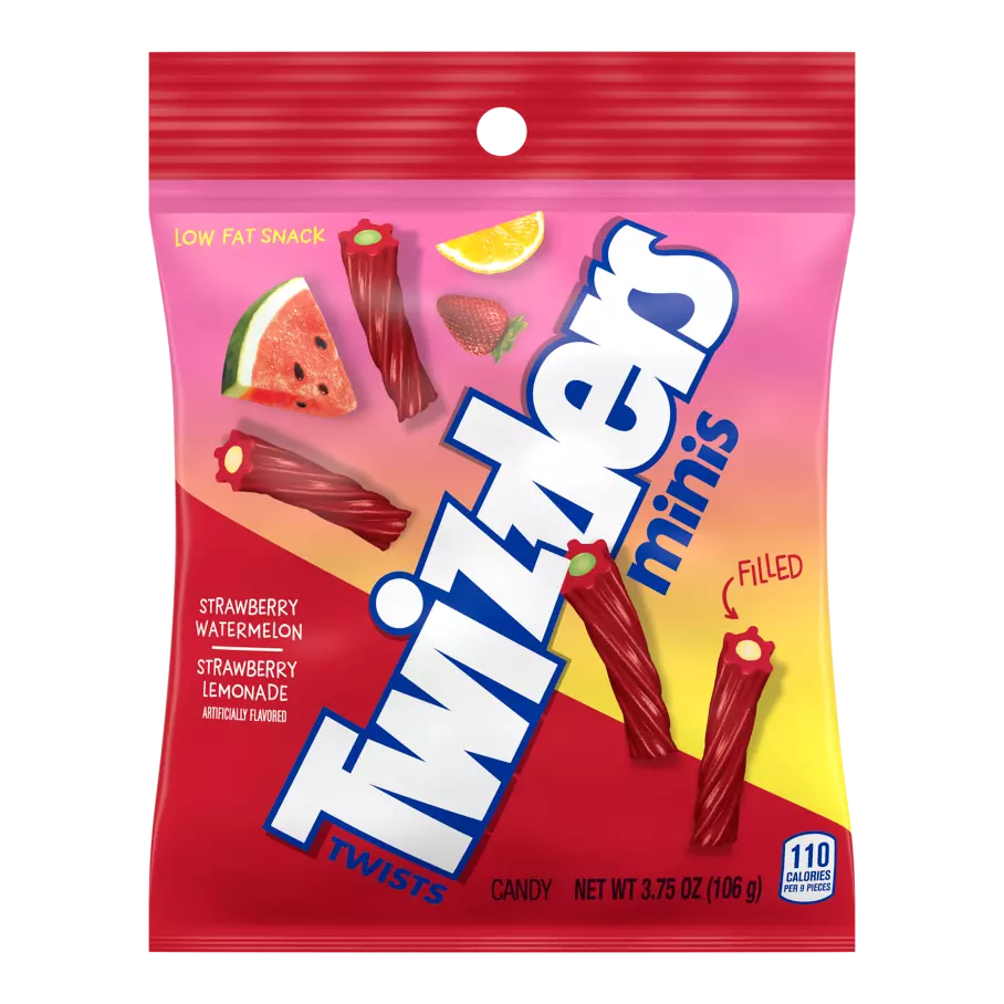TWIZZLERS Twists Mini Candy, 3.75 oz bag - Front of Package
