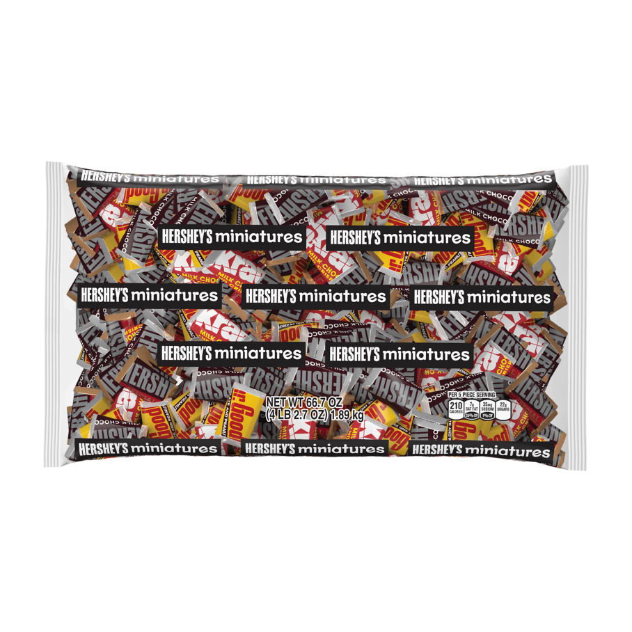 HERSHEY'S Miniatures Assortment, 66.7 oz bag - Front of Package