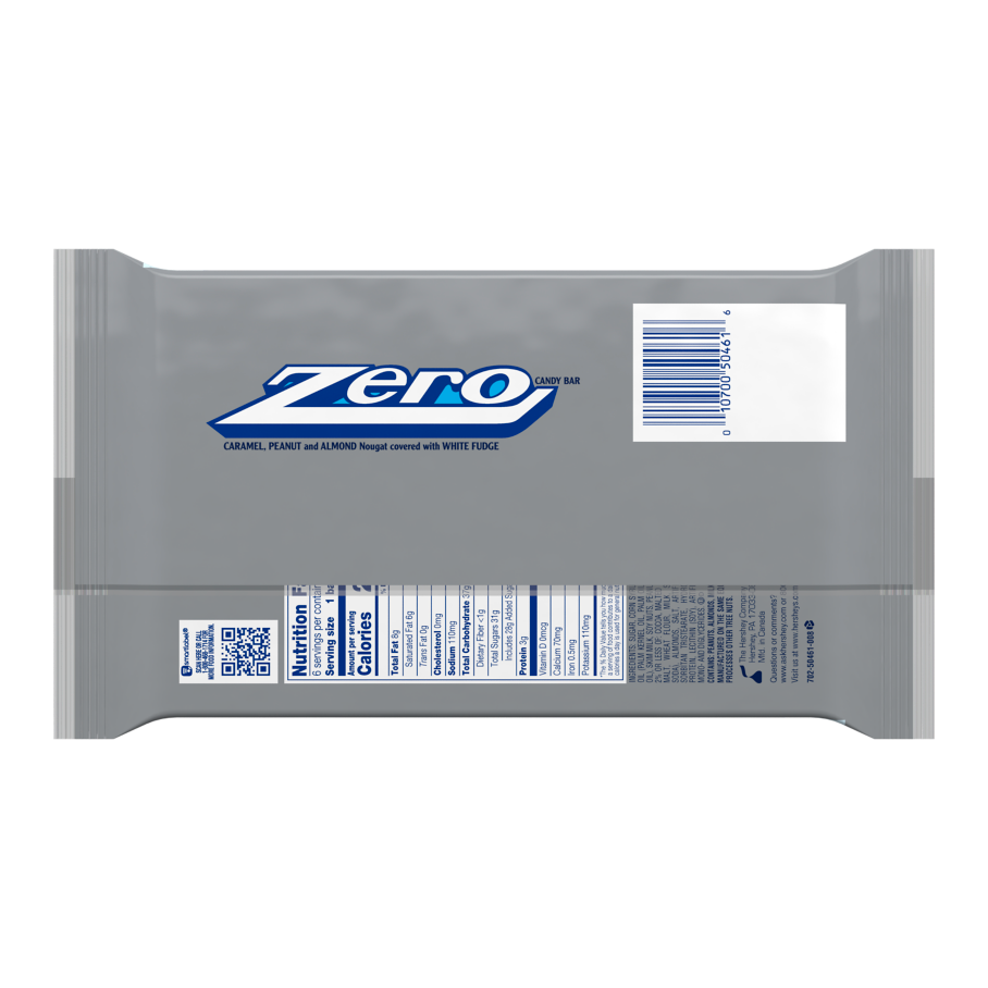 ZERO Candy Bars, 1.85 oz bag, 6 pack