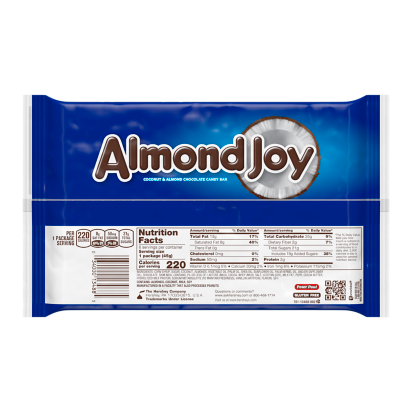 ALMOND JOY Coconut and Almond Chocolate Candy Bars, 9.66 oz ...