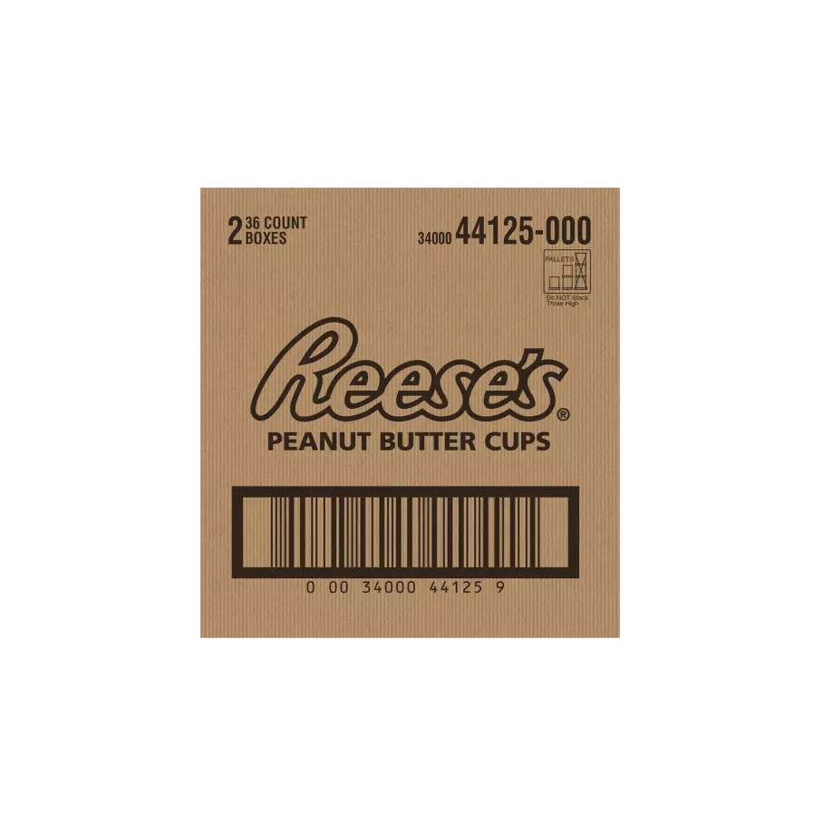 REESE'S Milk Chocolate Peanut Butter Cups, 6.75 lb box, 72 count - Back of Package
