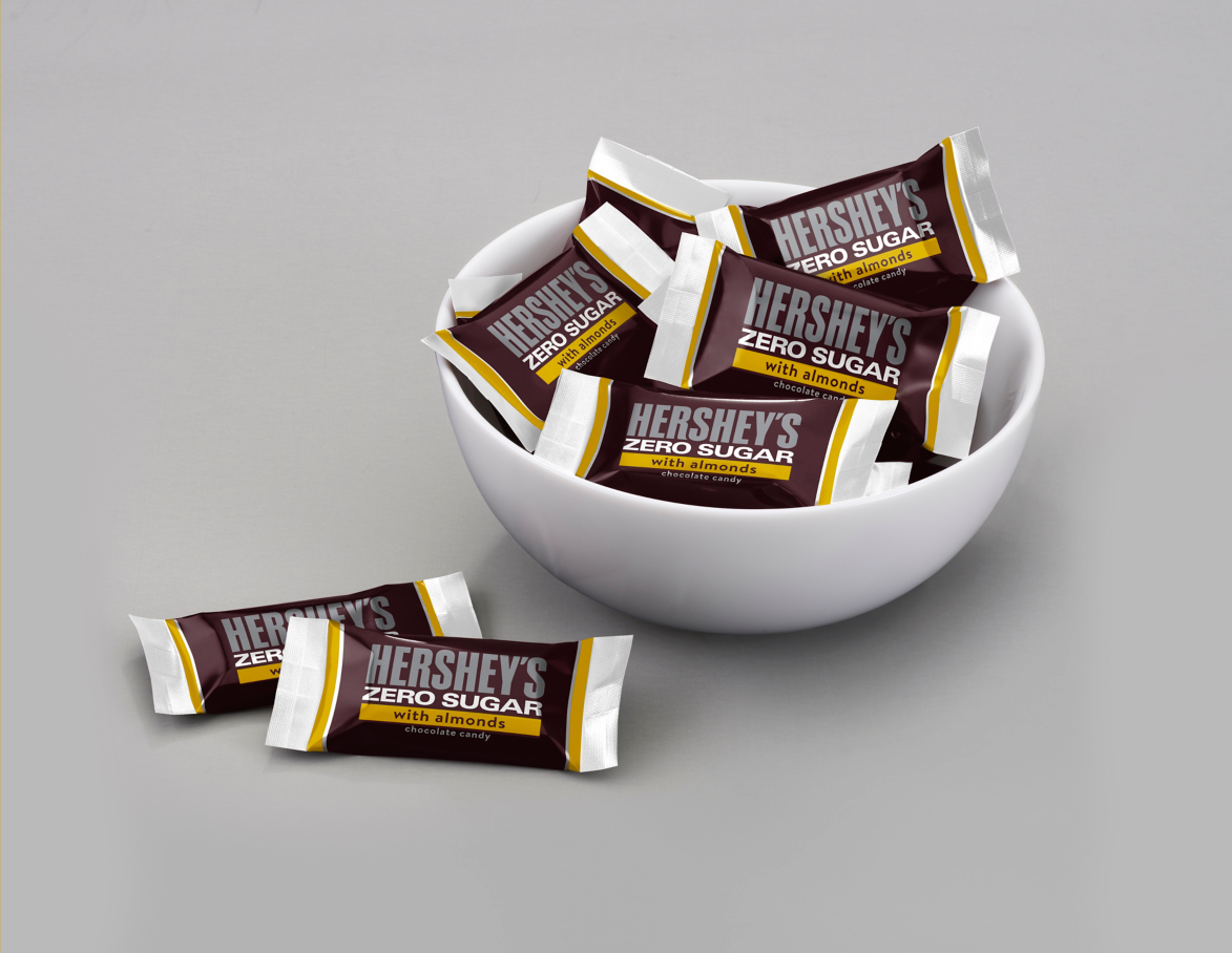 HERSHEY'S zero sugar candy inside bowl