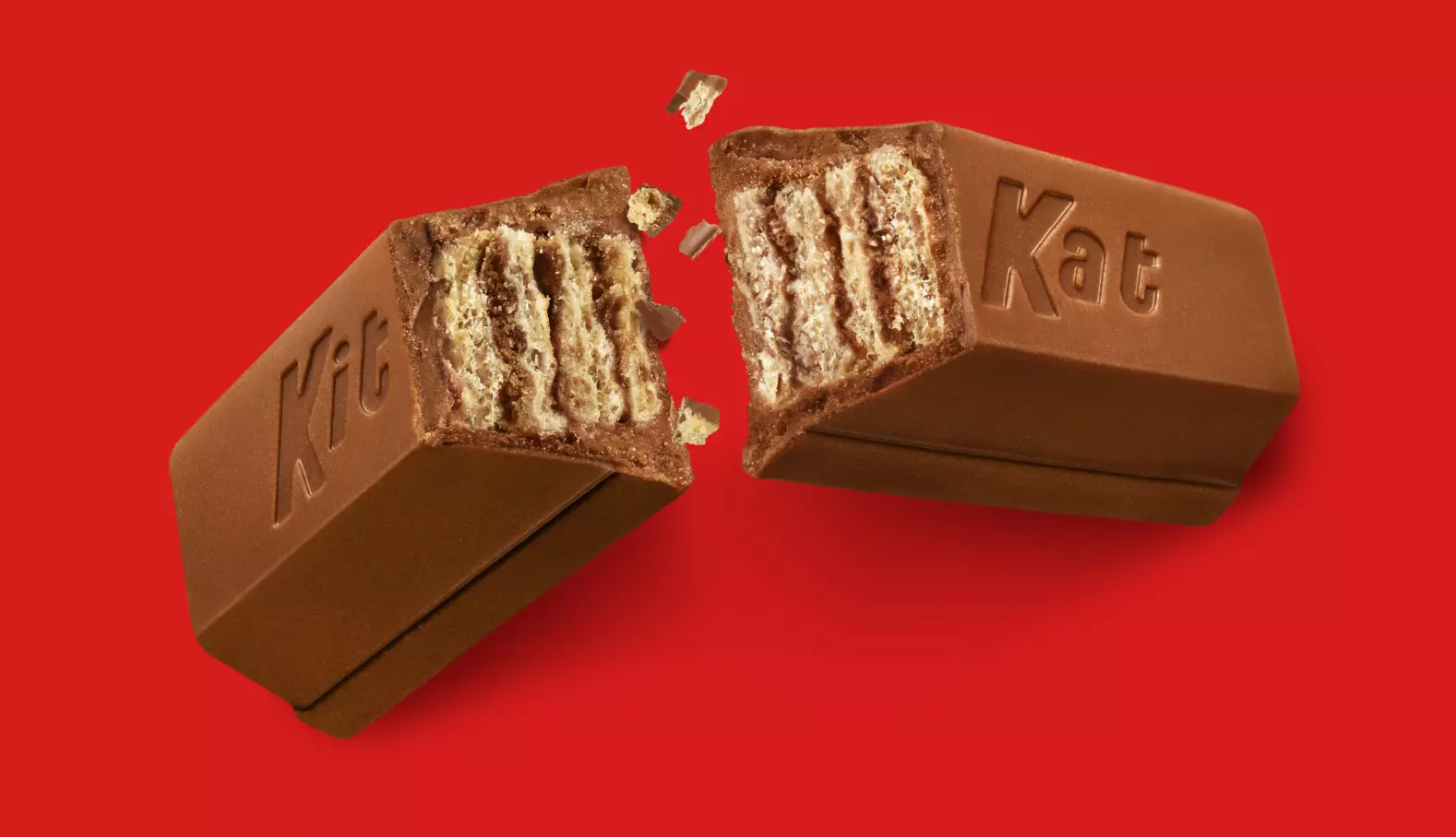 KIT KAT® Holiday Milk Chocolate Miniatures Candy Bars, 1.8 oz cane - Out of Package