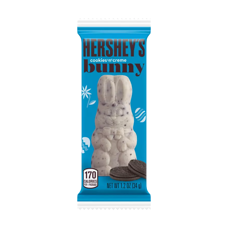 HERSHEY'S COOKIES 'N' CREME Bunnies, 1.2 oz, 6 pack - Out of Package
