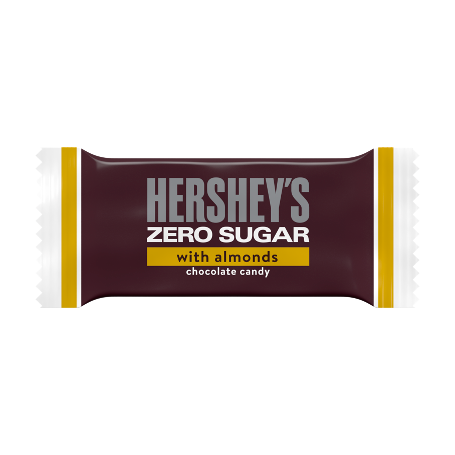 HERSHEY'S Zero Sugar Chocolate with Almonds Candy, 5.1 oz bag - Out of Package