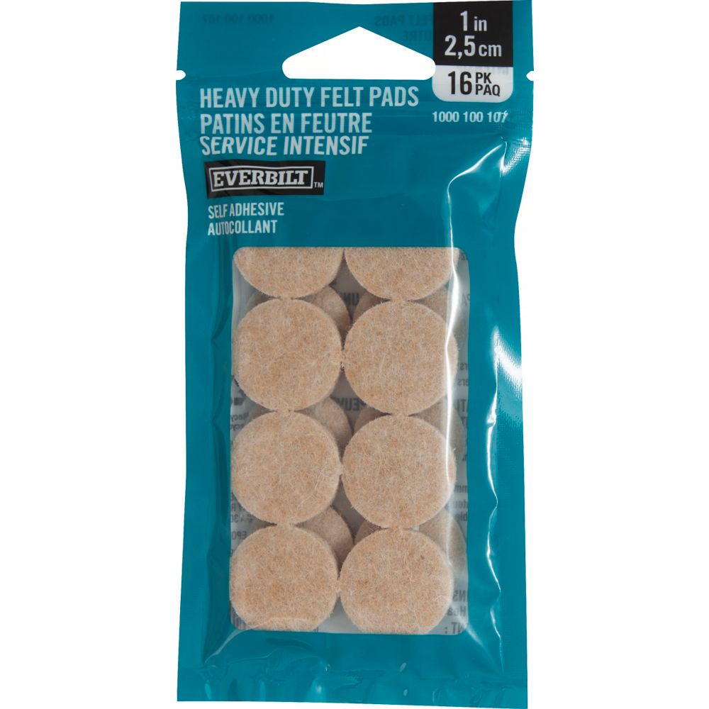 Everbilt 1inch Beige Heavy Duty SelfAdhesive Felt Pads (16Pack