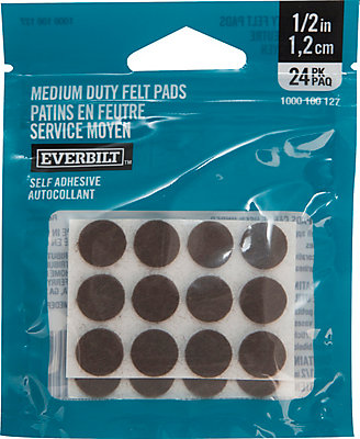 everbilt 1/2 inch self-adhesive felt pads (24 per pack) | the home
