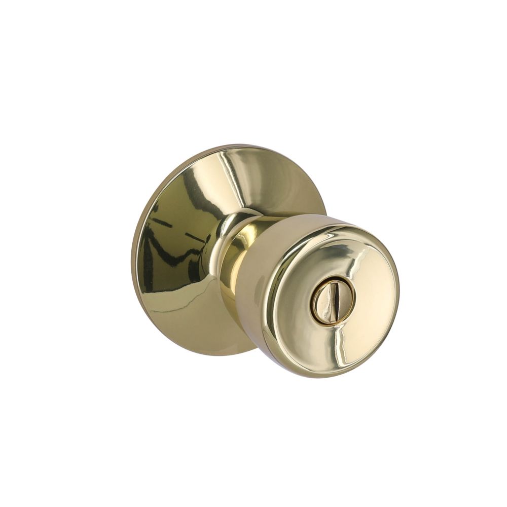 Defiant Gallo Polished Brass Privacy Door Knob | The Home Depot Canada