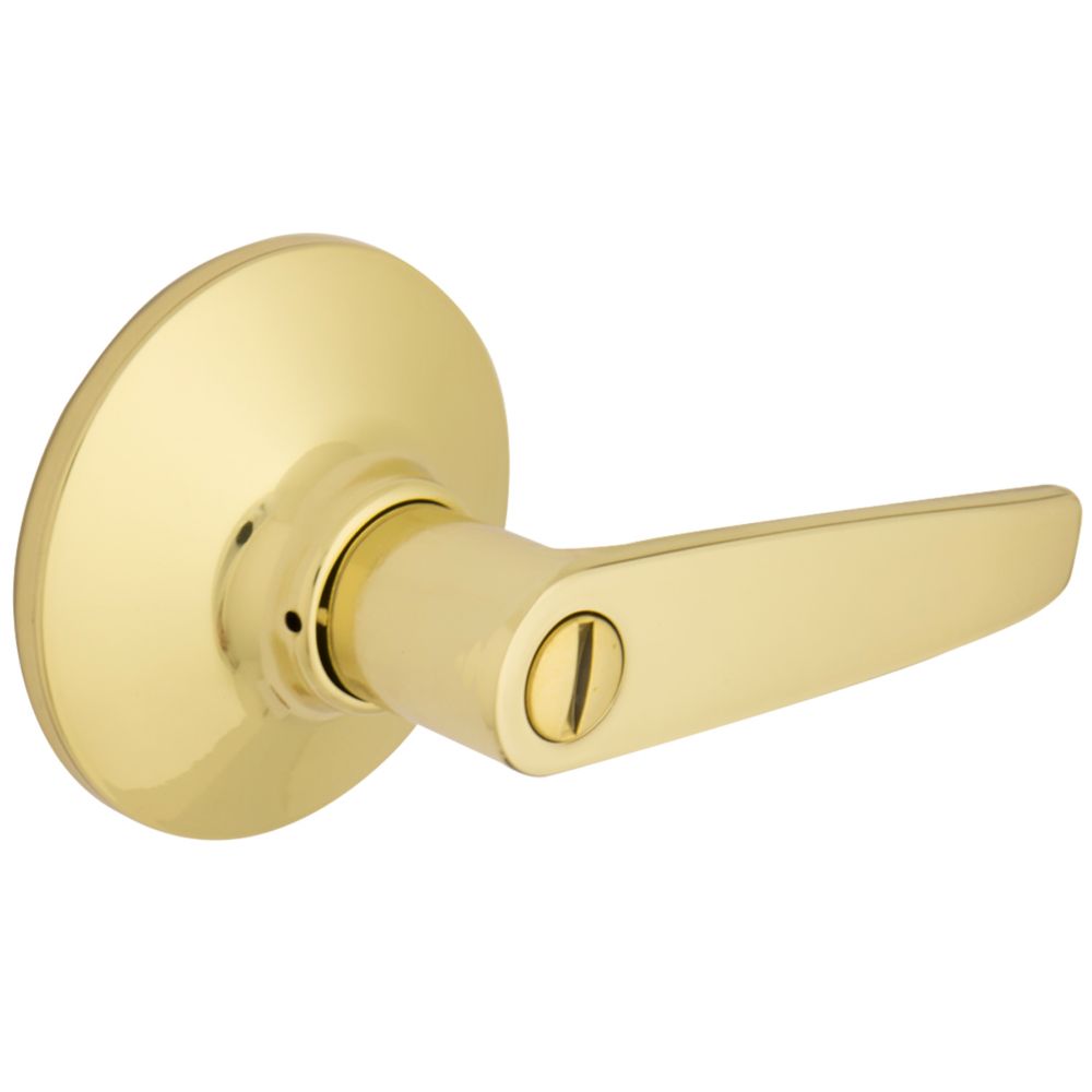 Defiant Olympic Polished Brass Privacy Door Lever The Home Depot Canada