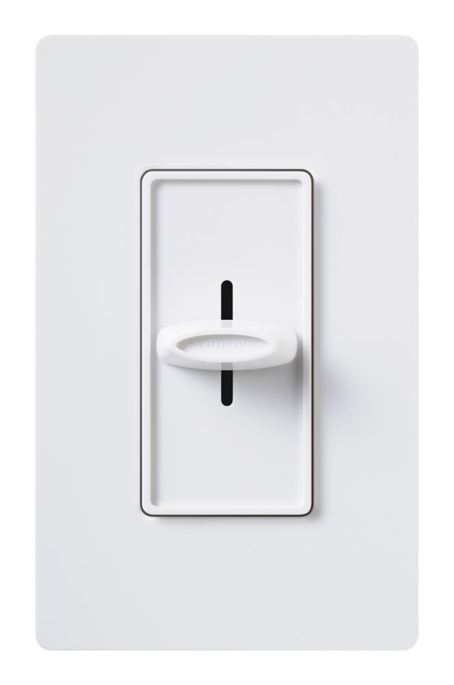 Lutron Skylark 600W SlideOff Dimmer in White The Home Depot Canada