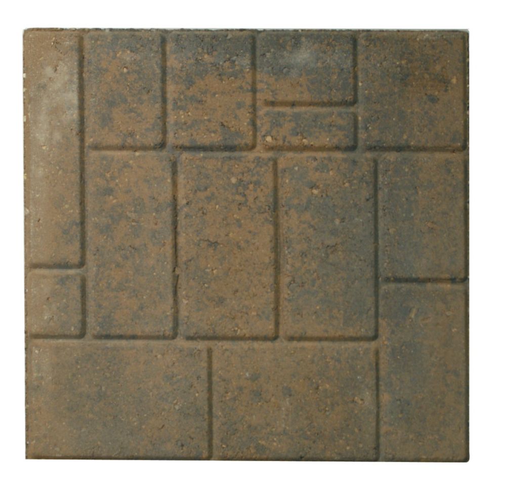 Cindercrete Patio Slab 18x18 Cobbleface Tan/Charcoal The Home