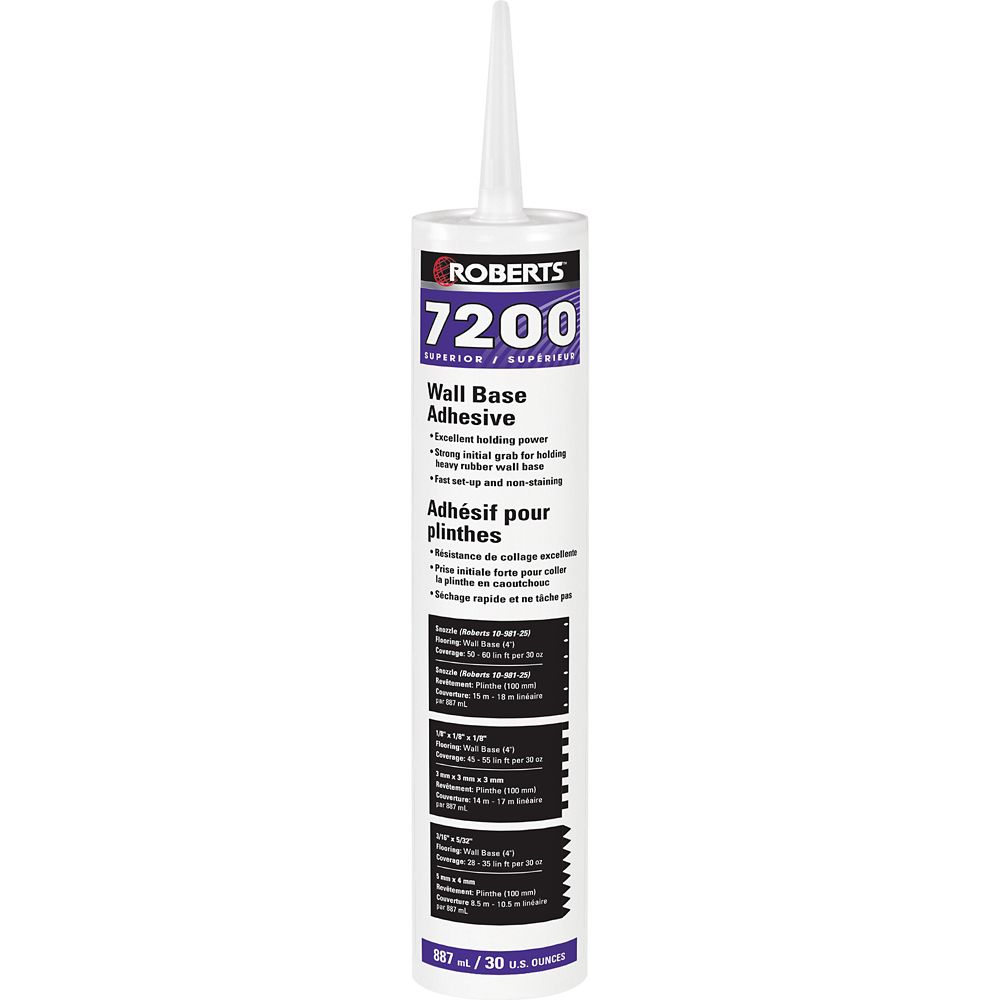 Roberts 7200, 887mL Wall Base Adhesive, Superior Grade, in Caulking