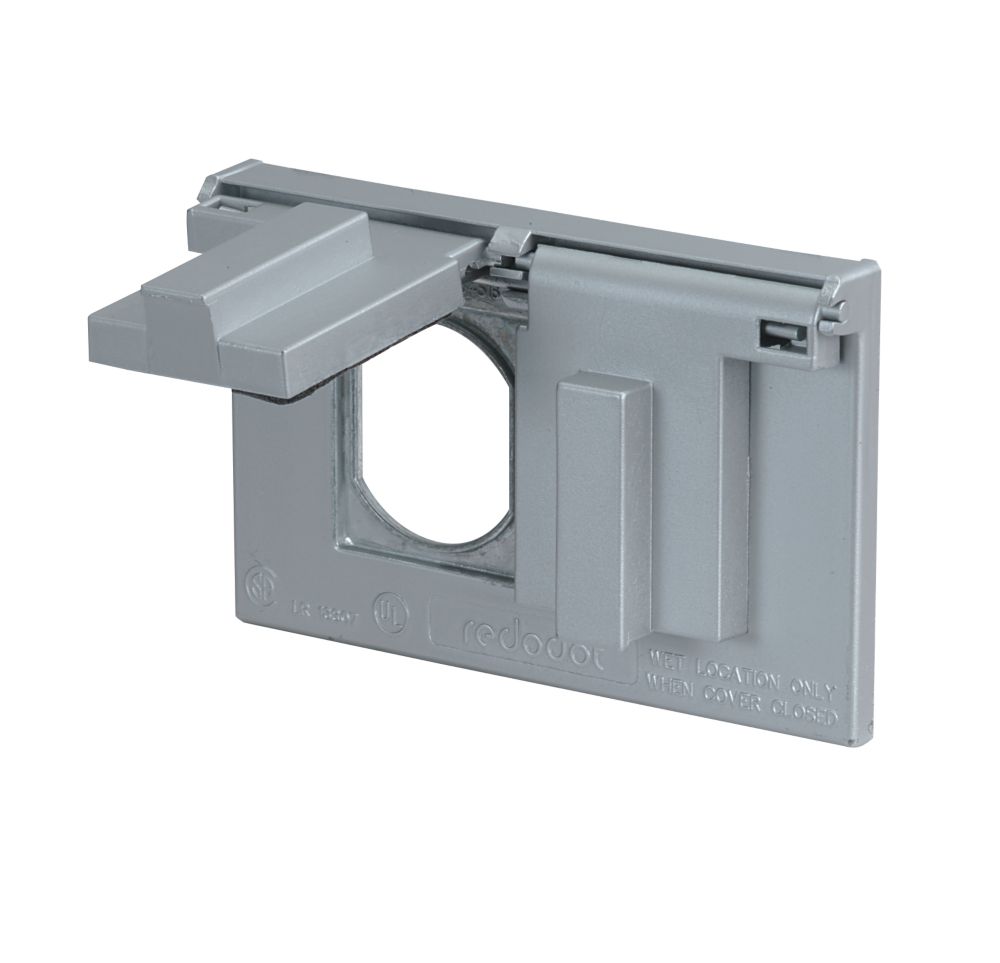 Red Dot Duplex Receptacle Cover Horizontal, White The Home Depot Canada