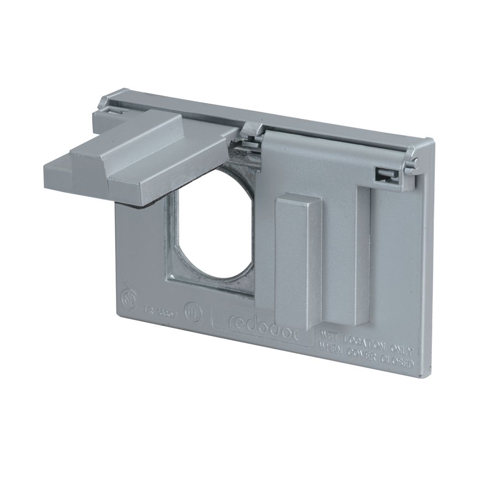 Red Dot Duplex Receptacle Cover Horizontal, White The Home Depot Canada