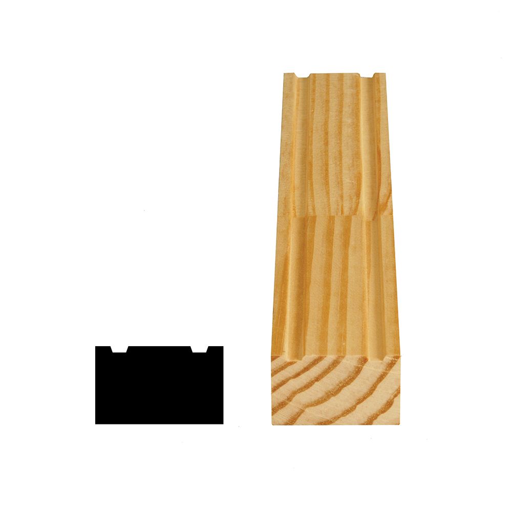 Alexandria Moulding Finger Jointed Pine Brick Moulding 1-1/4 Inches X 2 ...