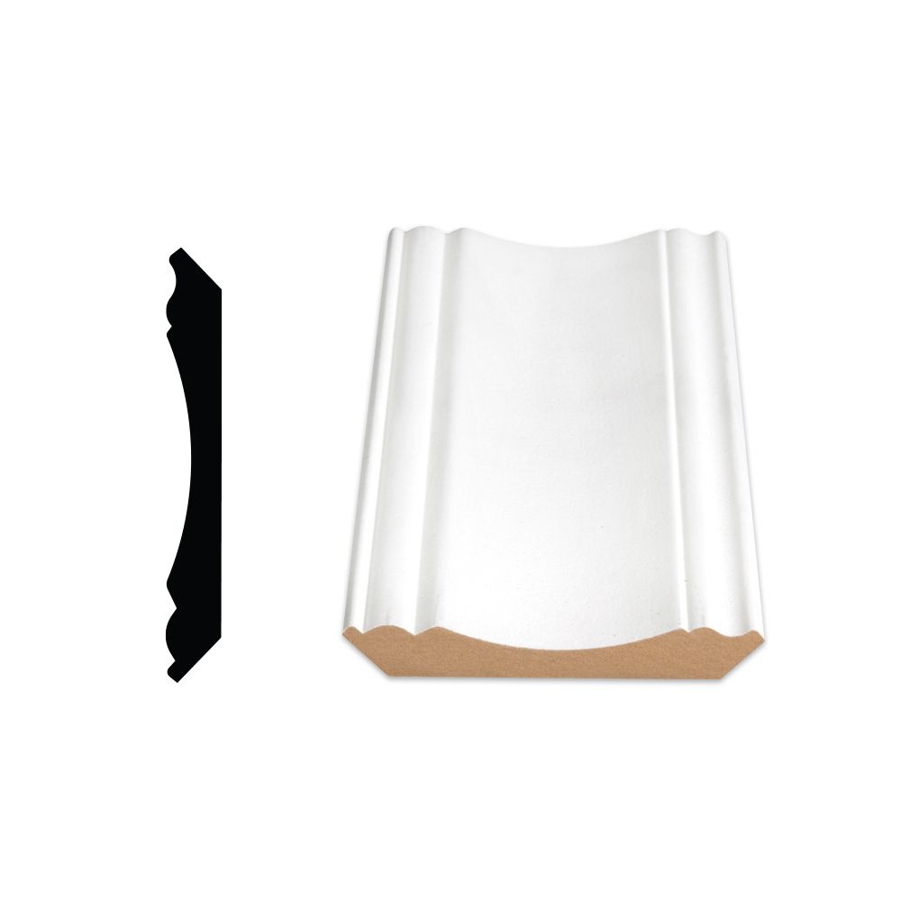 Alexandria Moulding Primed Fibreboard Ogee/Crown 5/8 In. x 41/2 In
