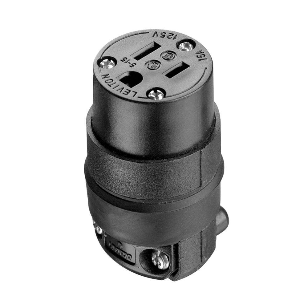 Leviton 15 Amp Rubber Grounding Connector, Black The Home Depot Canada