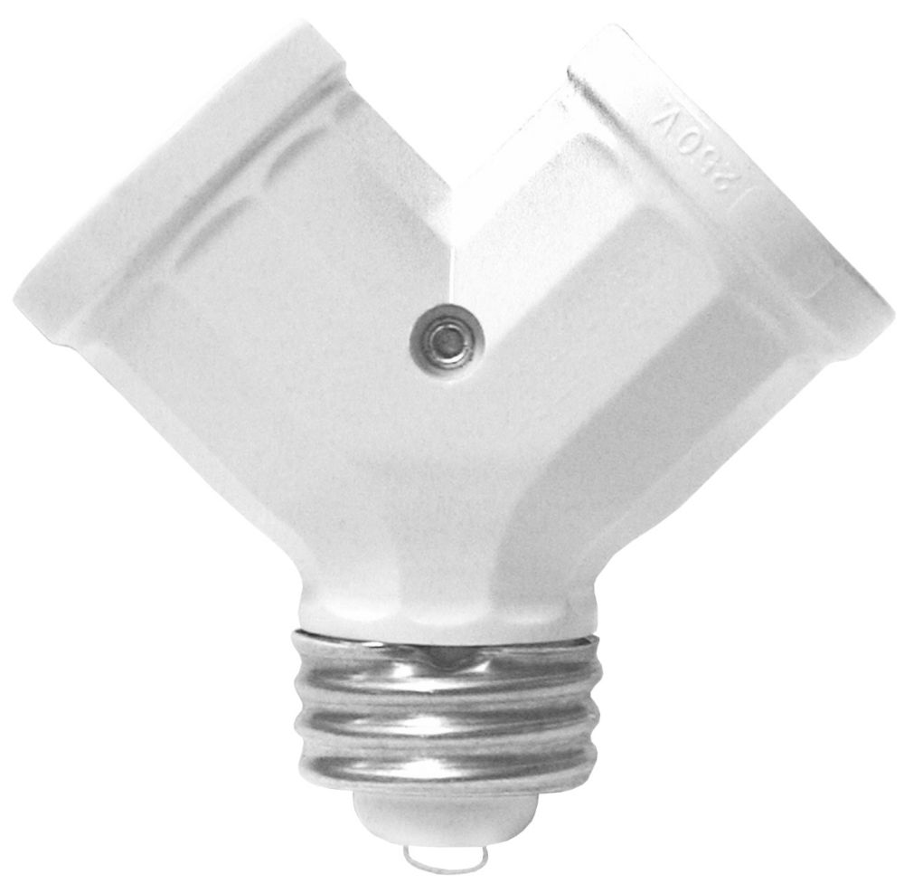 Leviton Twinlite Lamp holder Adapter, White The Home Depot Canada