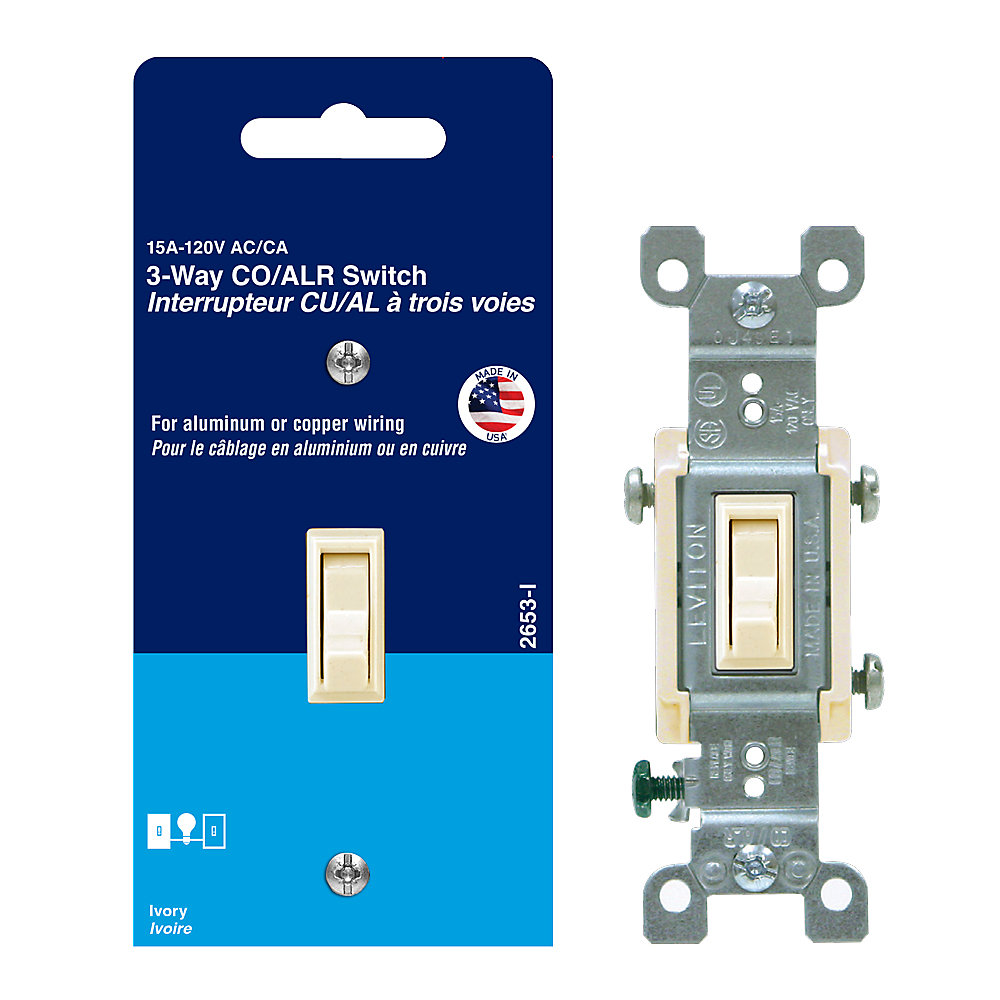 Leviton 3Way COALR Switch in OffWhite The Home Depot Leviton 3Way COALR S