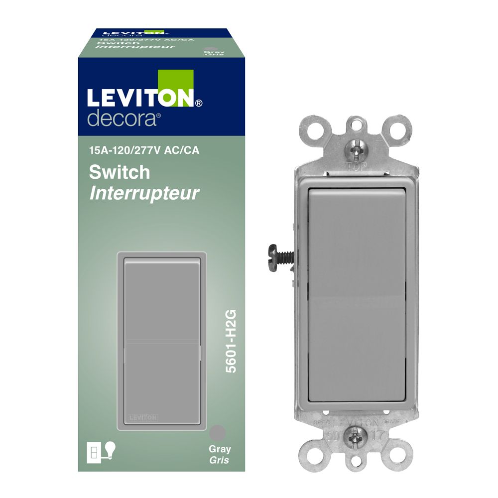 Leviton Decora SinglePole Switch, Gray The Home Depot Canada