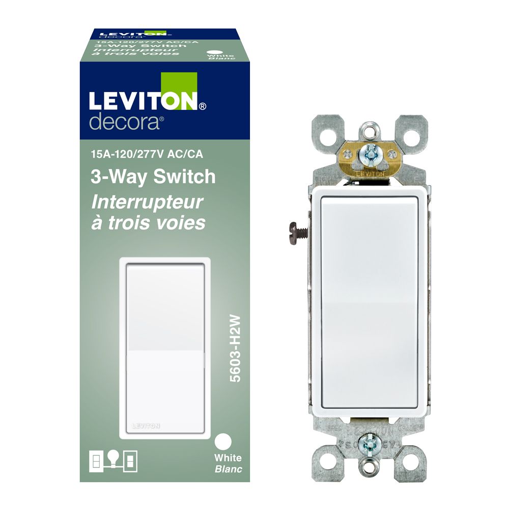 Leviton 3 Way Decora Switch White The Home Depot Canada