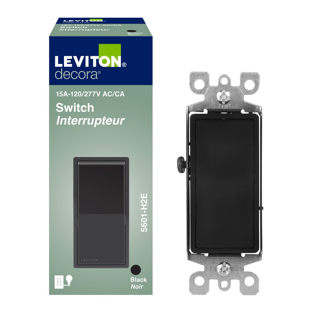 Leviton Decora Single-Pole Switch, Black | The Home Depot Canada