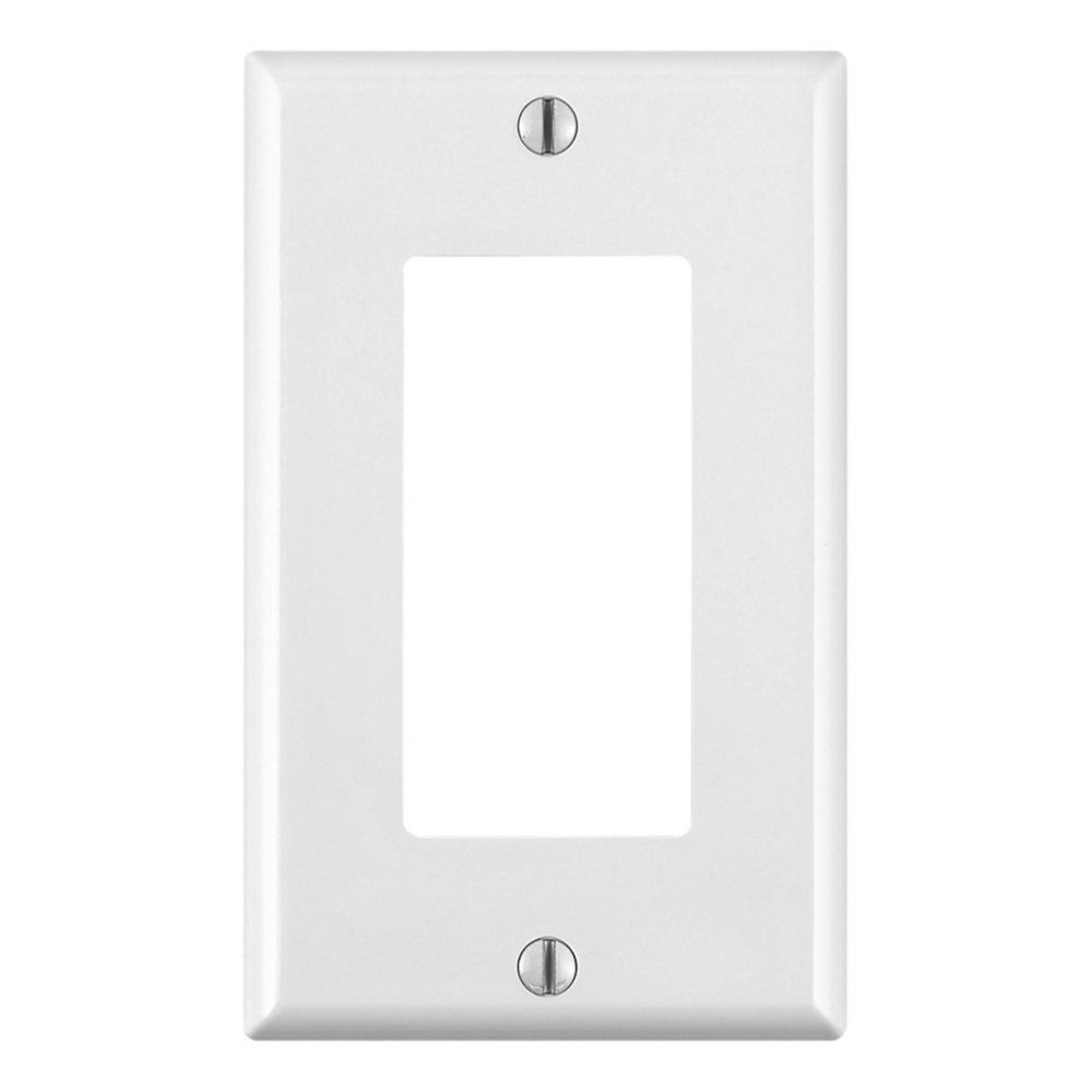 Leviton Decora Wall Plate 1 Gang White Leviton Decora Wall Plate 1 Gang White