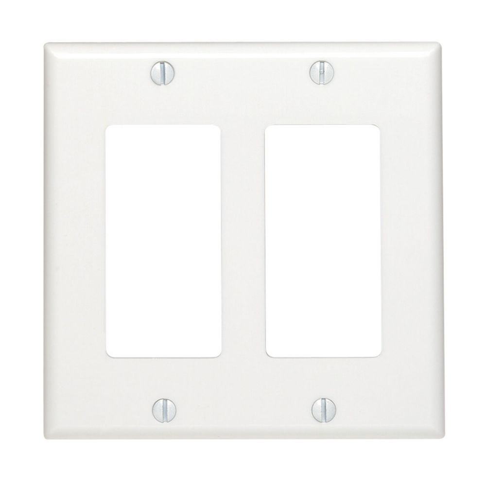 Leviton Decora wall plate 2 Gang, White | The Home Depot Canada