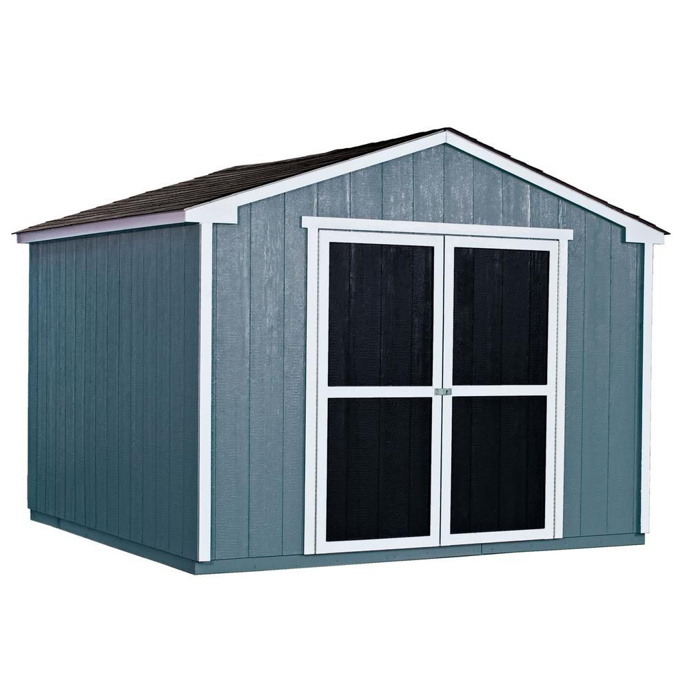 handy home products princeton 10 ft. x 10 ft. wooden shed