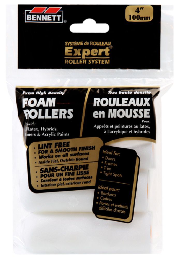 LOT OF 2 PACKS TRIM PAINT ROLLER 3 INCH SPONGE REFILLS LOK-92