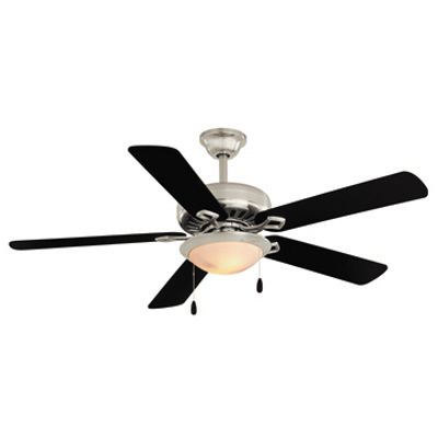 Southwind 52 Inch 5 Blade 1 Light Nickel Ceiling Fan With Reversible Blades And Remote Control