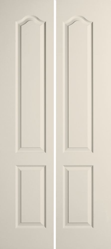 Masonite 24-inch X 80-inch 2-Panel Arch Top Textured Bi-fold Door | The ...